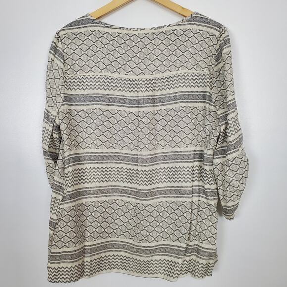 Skies are Blue abstract print rayon blouse size large - Picture 2 of 4